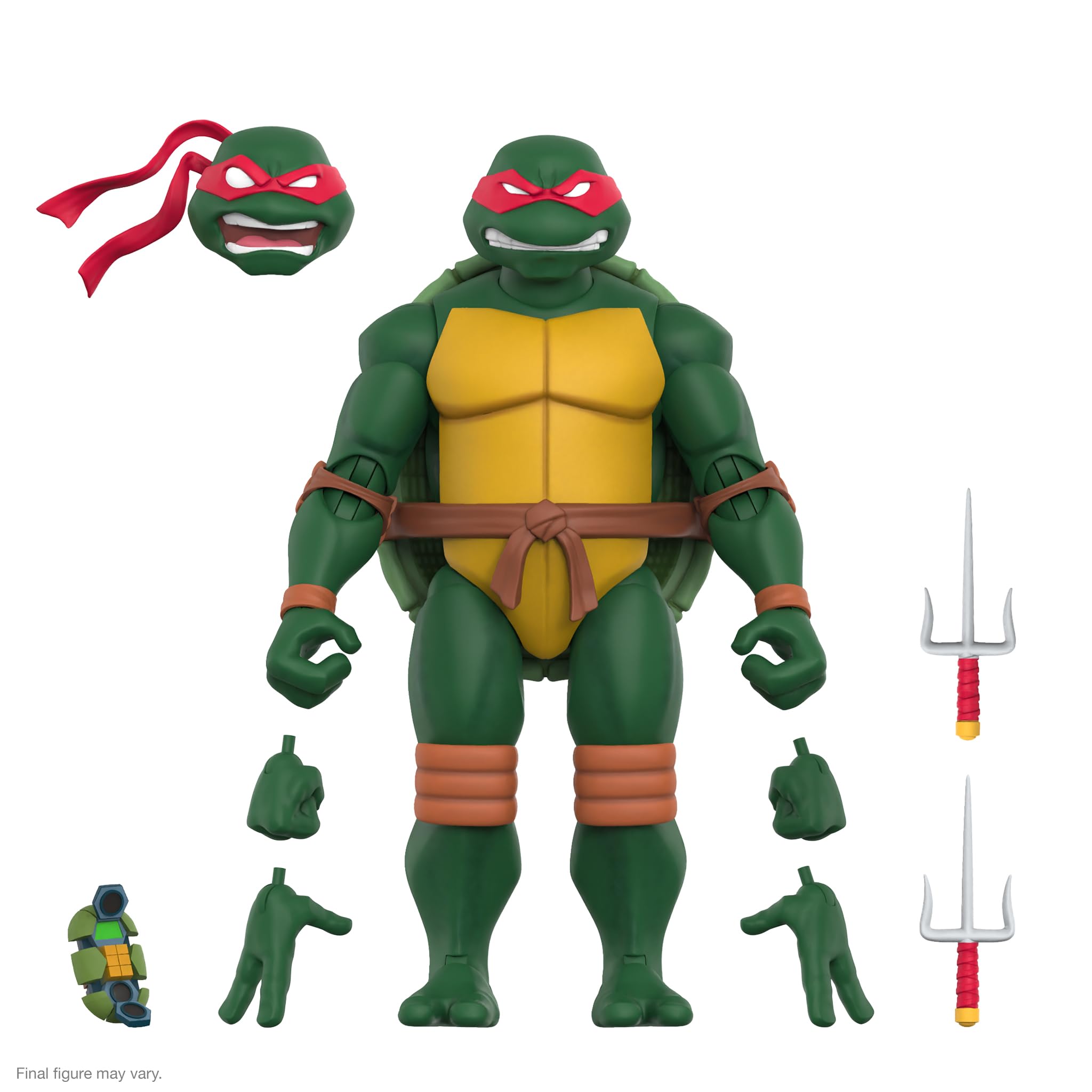 Super7 ULTIMATES Raphael 7in figure front view for authentic display and pose options