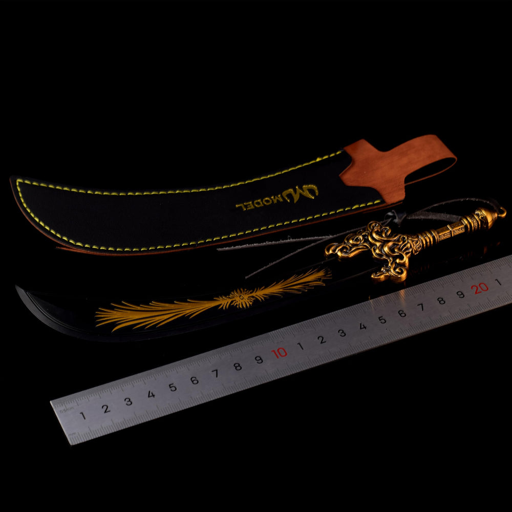 Superbuybox 21cm metal sword compact display piece for desks.