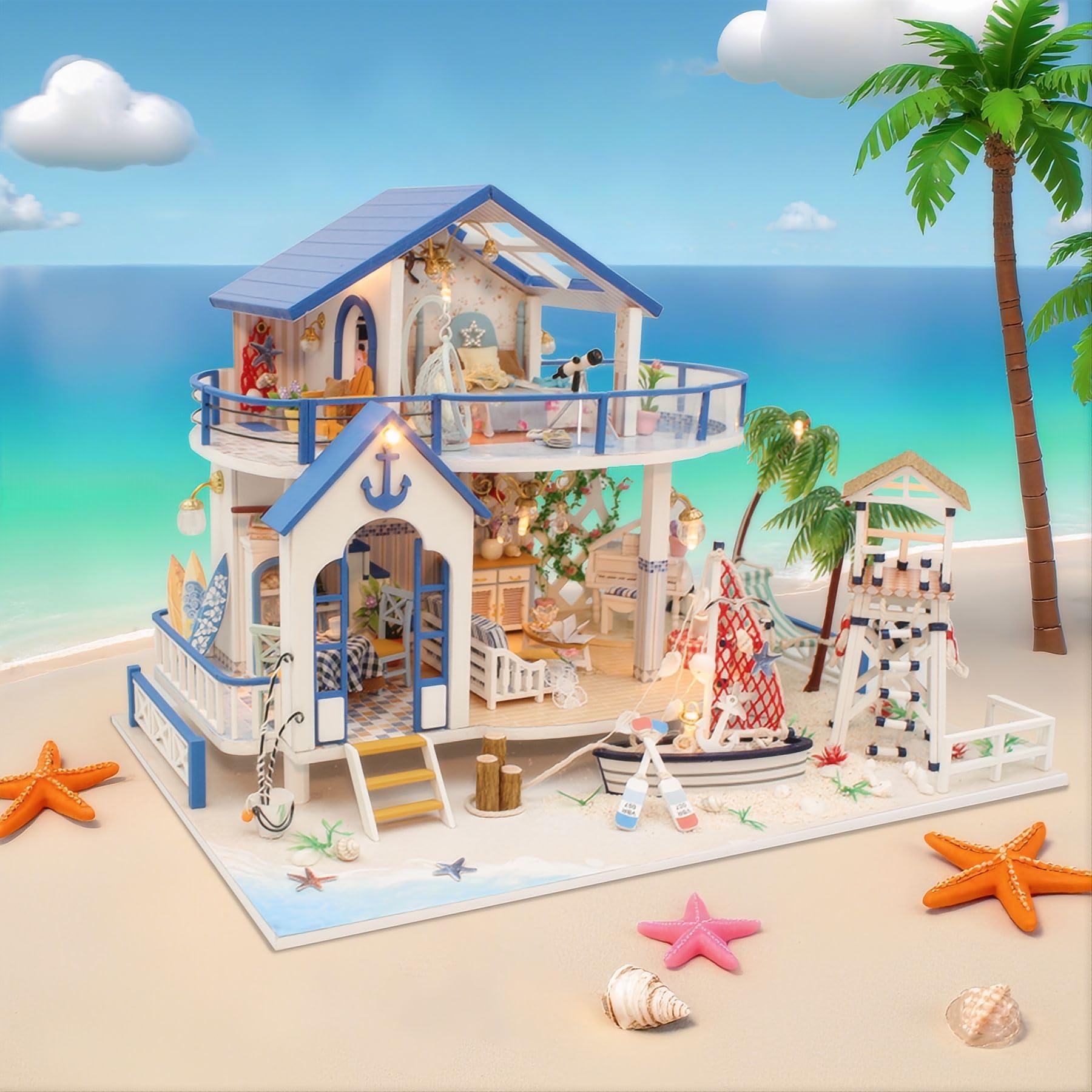 SUPERHIGH Dollhouse Gift Idea Blue Sea Story offers thoughtful holiday or birthday inspiration