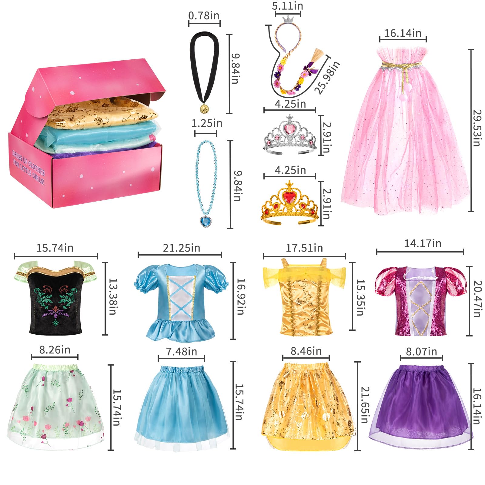 SUPERHIGH Princess Dress 3 offers soft polyester for easy dressing.