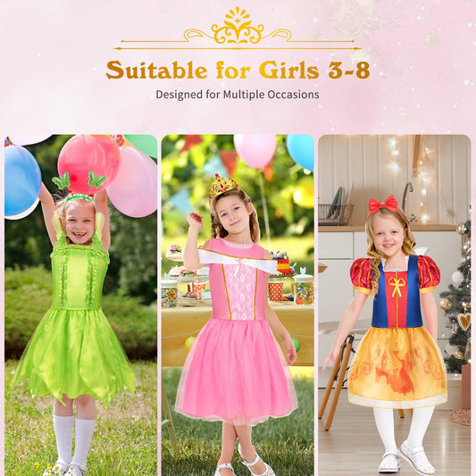 Vibrant princess dresses showcase lively colors for storytelling and celebrations.