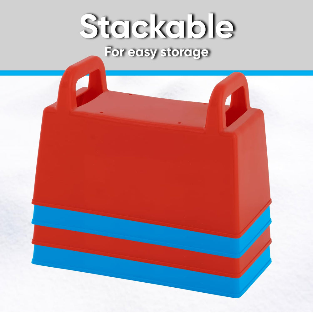 Rectangle brick blocks measure 9x5x4 inches for sturdy walls