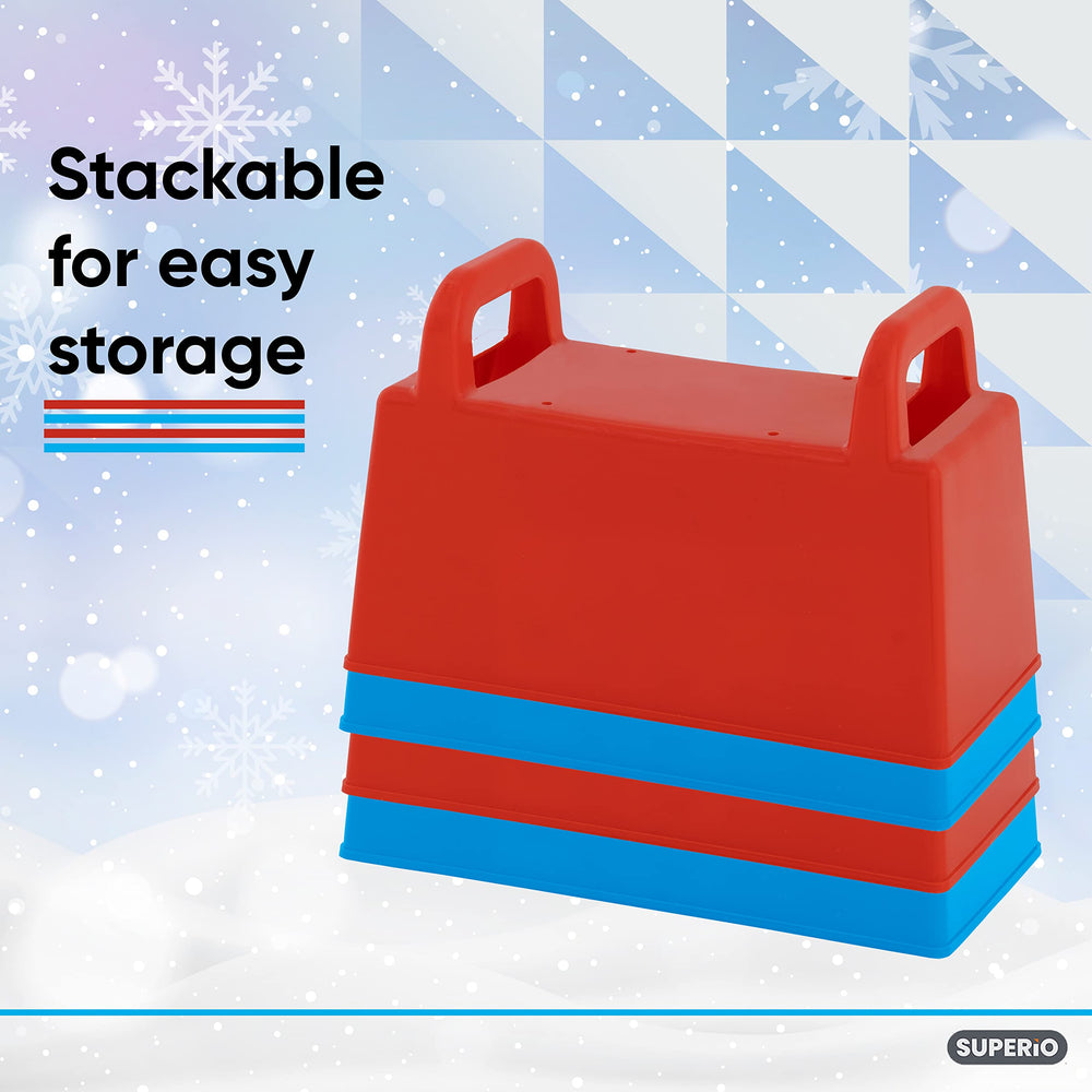 Superio snow brick maker with ergonomic handles for easy molding.
