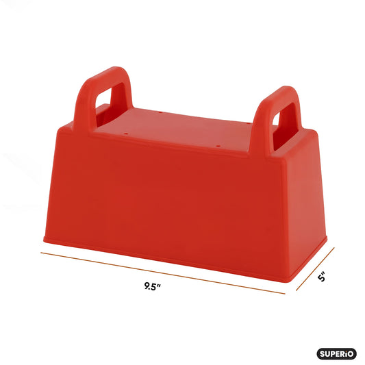 Superio Snow Brick Maker rectangle bricks with handles for quick shaping.