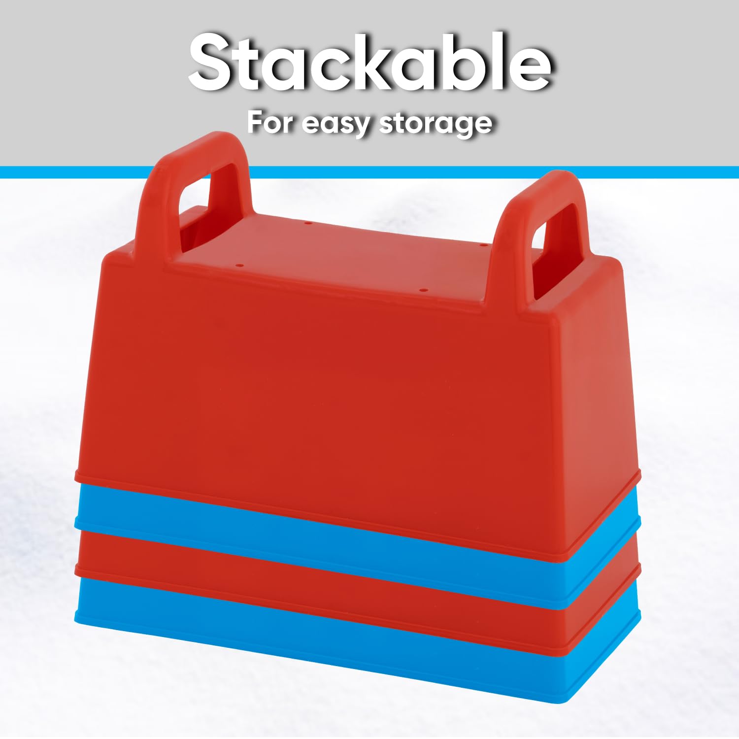 Superio Snow Brick Maker rectangular blocks ready for sturdy snow forts