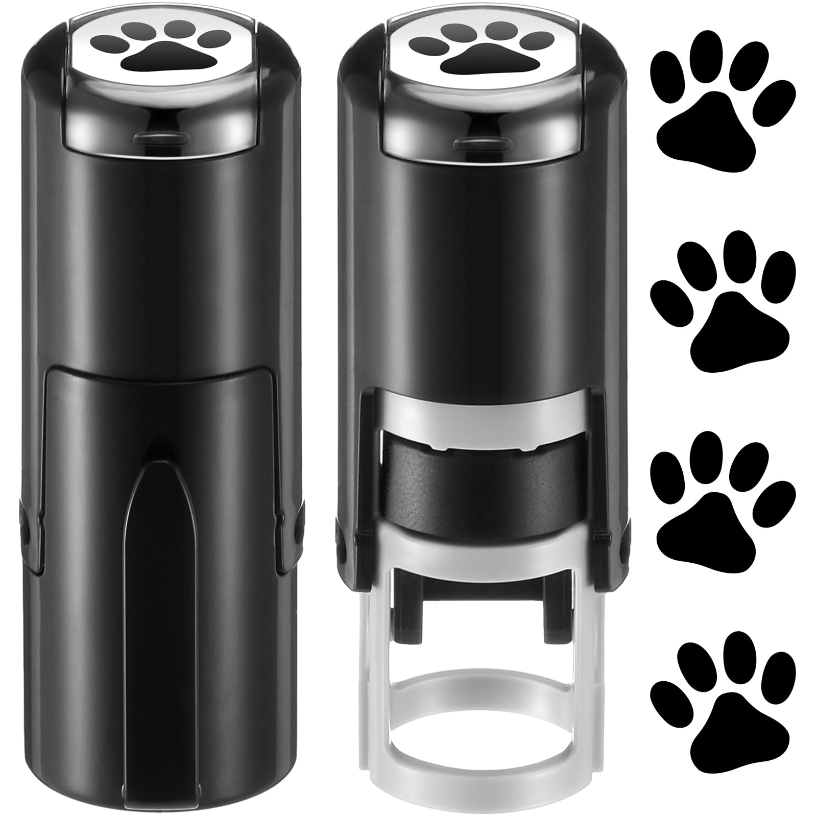 Supervitae paw print stamps compact 2-pack for classrooms and crafts.