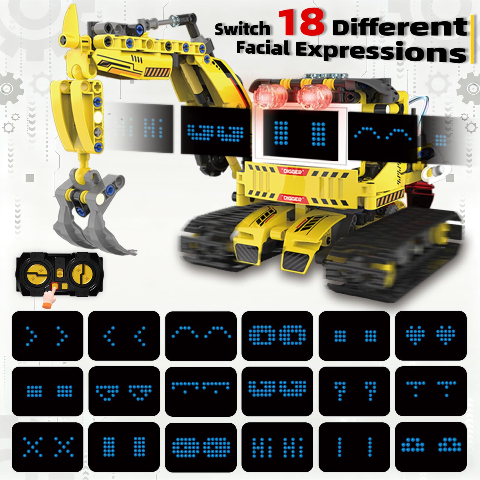 Suplanet 5-in-1 engineering robot with interactive play