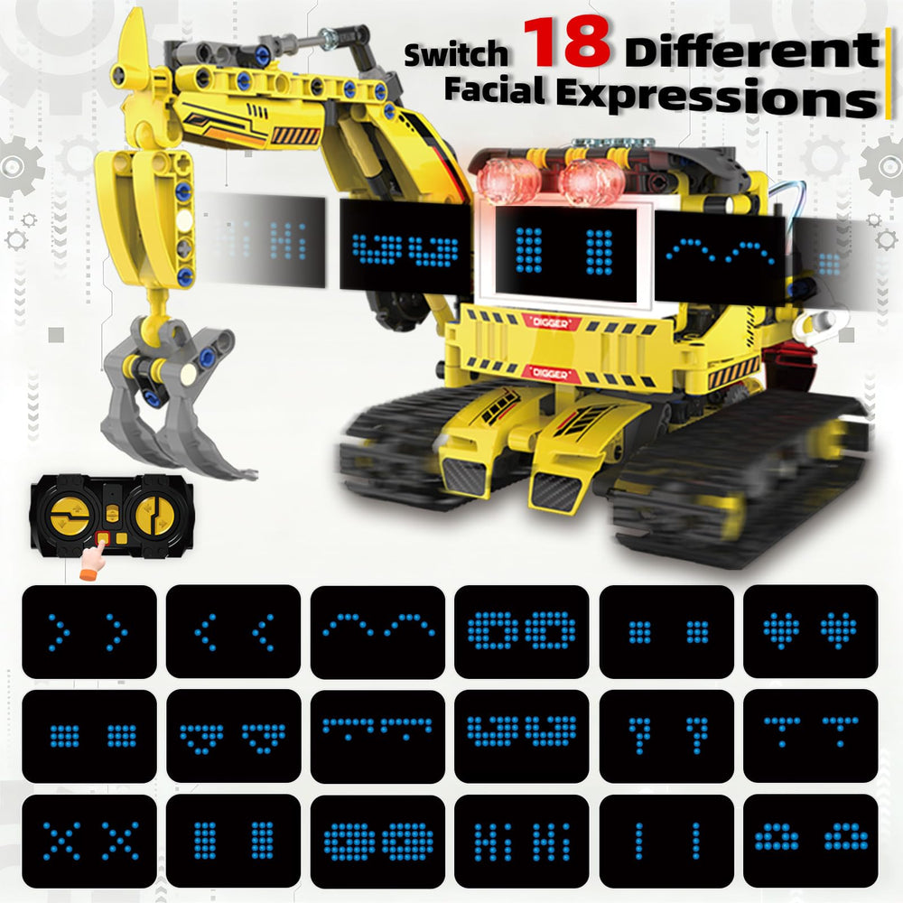 Suplanet 5-in-1 engineering robot with interactive play