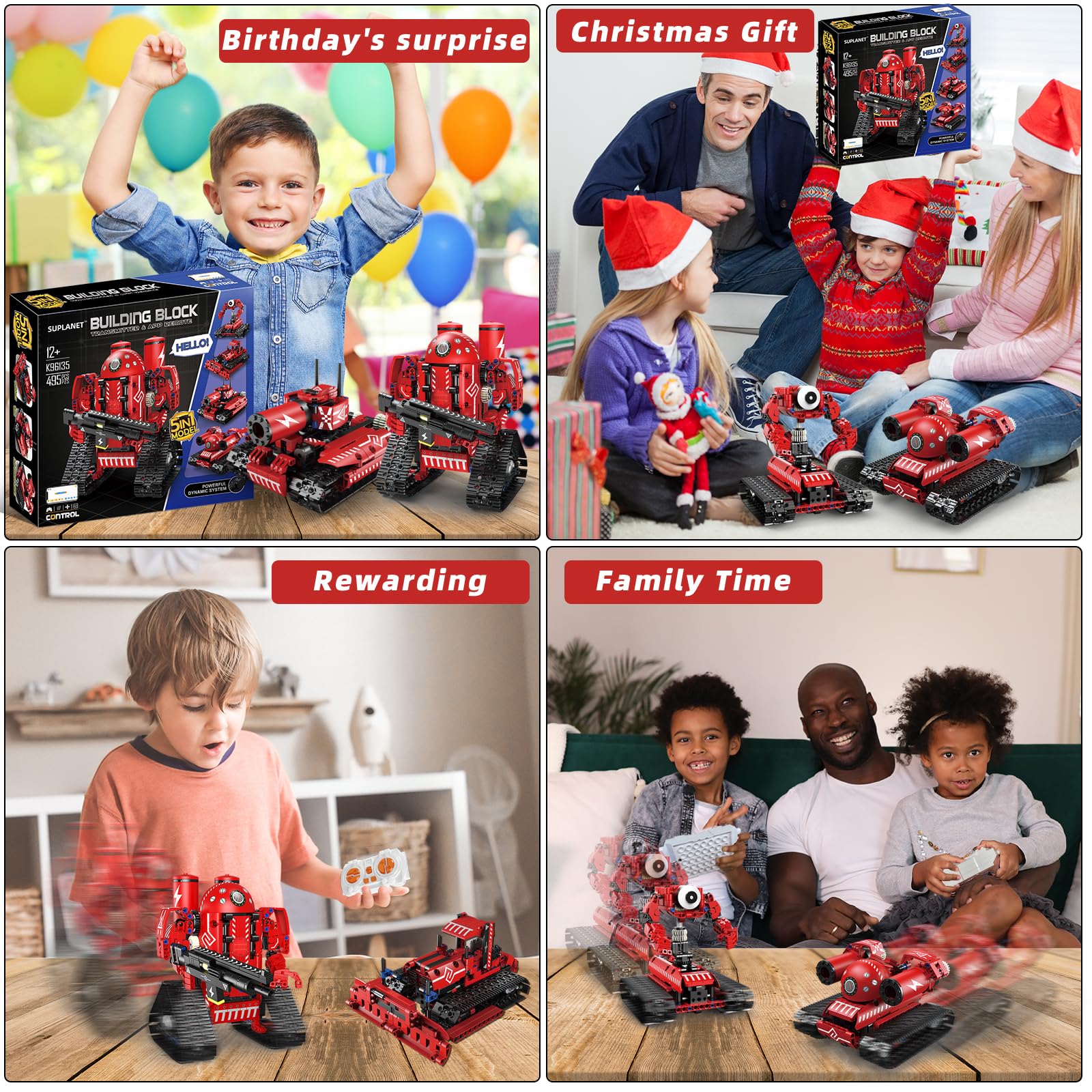 Suplanet ABS materials ensure a safe, sturdy building block toy.