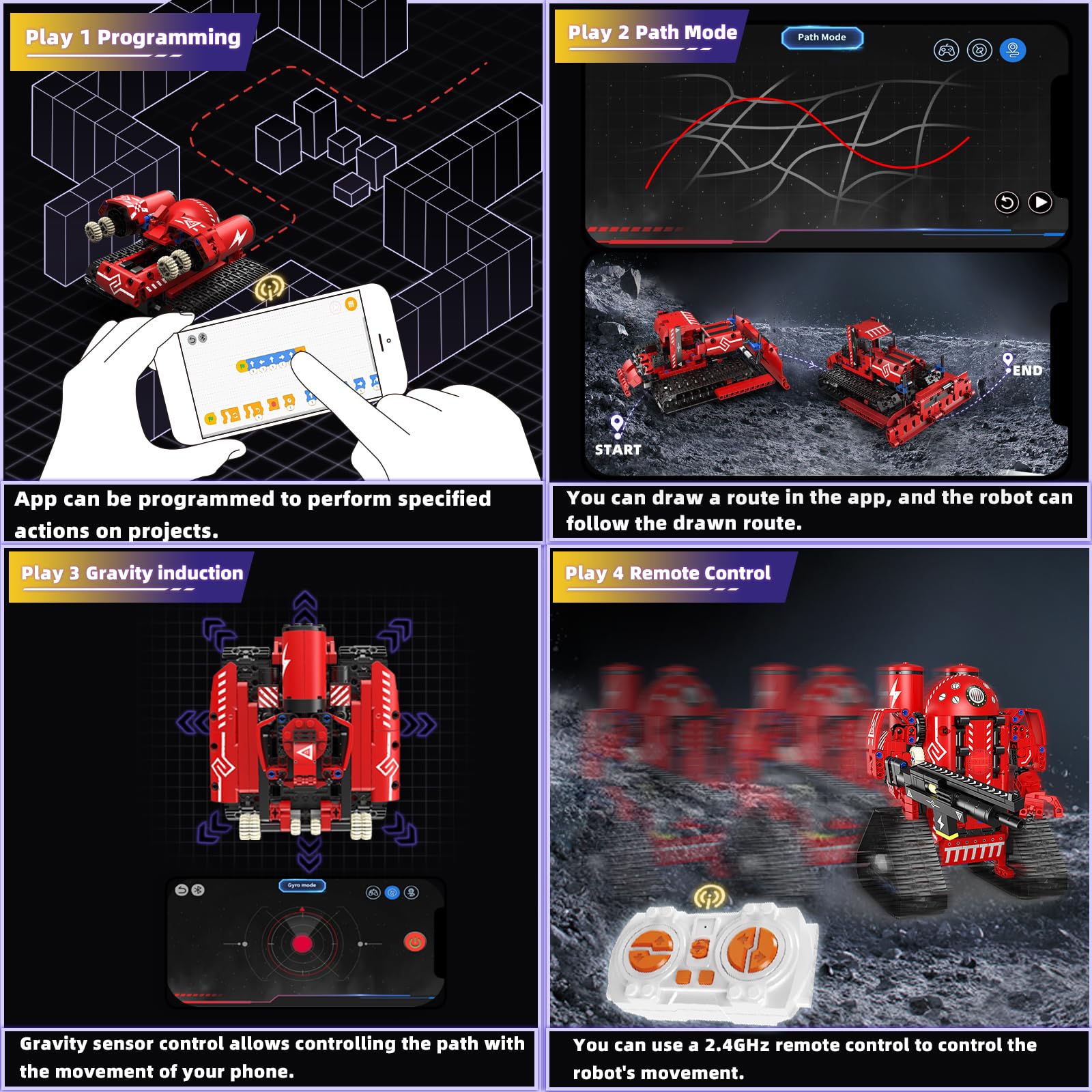 Suplanet robot featuring gyroscope for smooth, precise movement control.