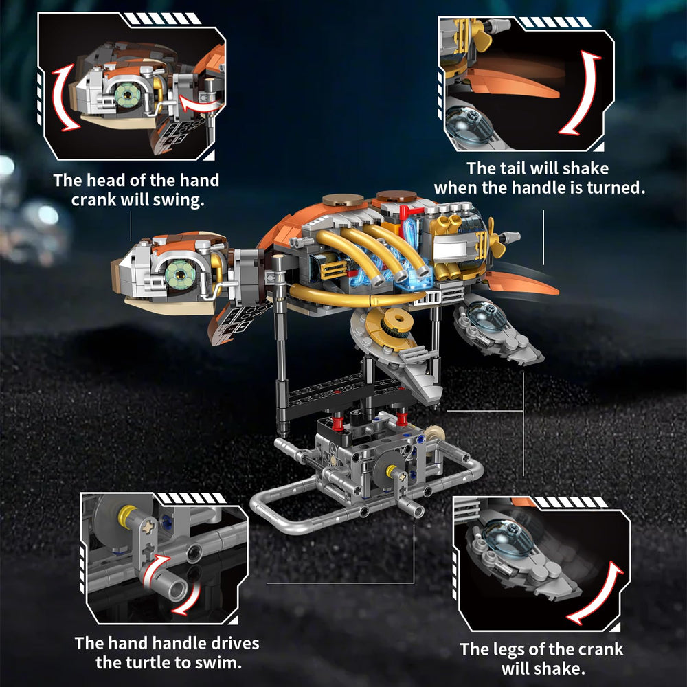 Suplanet rotatable link components enable smooth turtle movement and exploration