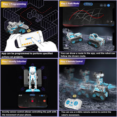 Suplanet STEM Robot app-control panel illustrating dual control and programming potential.