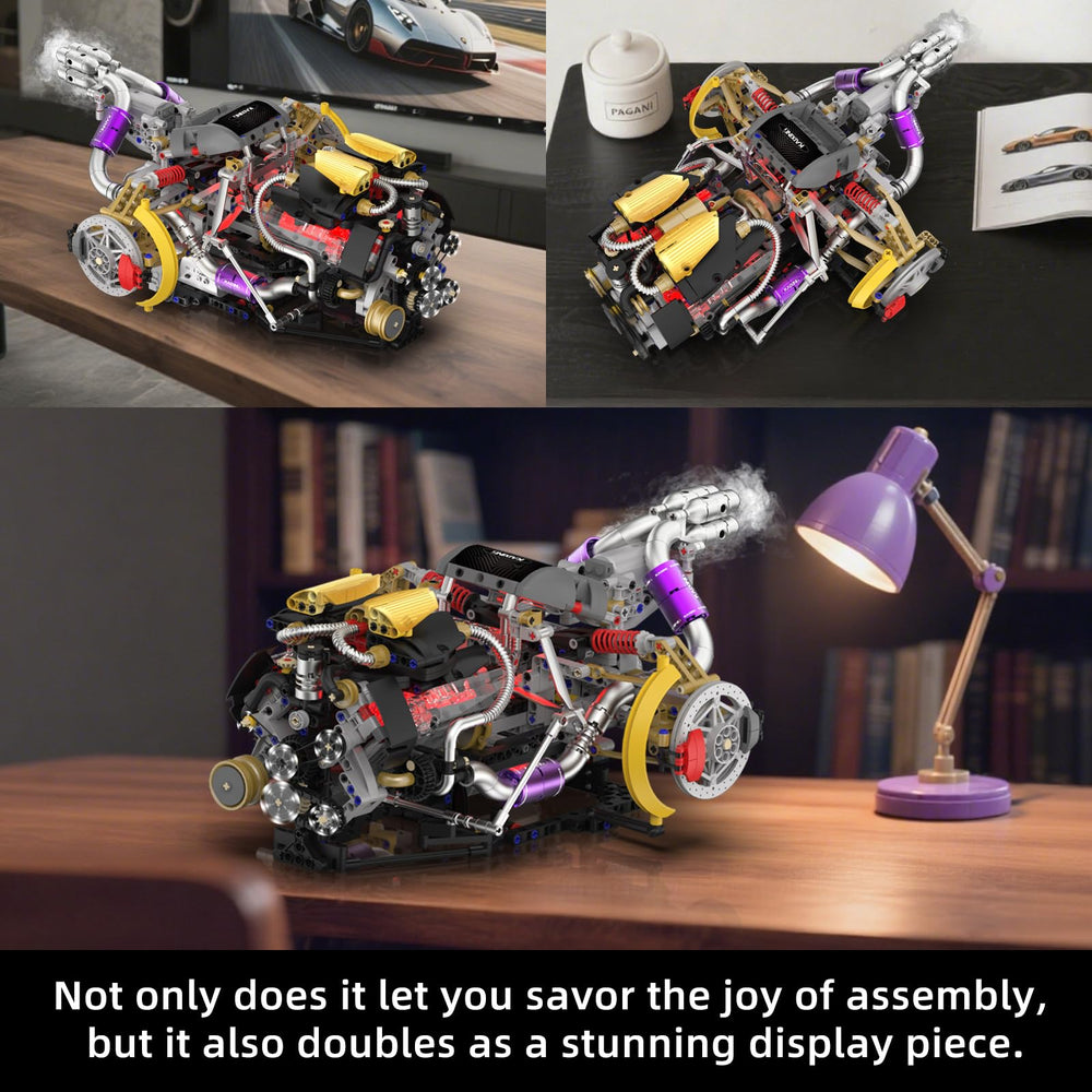 Suplanet V8 engine complete parts set ready for assembly.