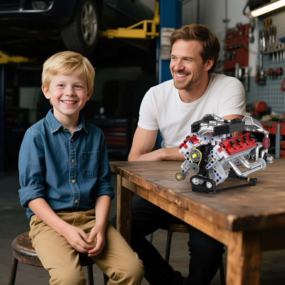 Suplanet V8 700-piece build offers a rewarding STEM project for adults and kids.