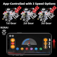 Suplanet V8 app control highlights adjustable speed and exhaust sounds for immersion.