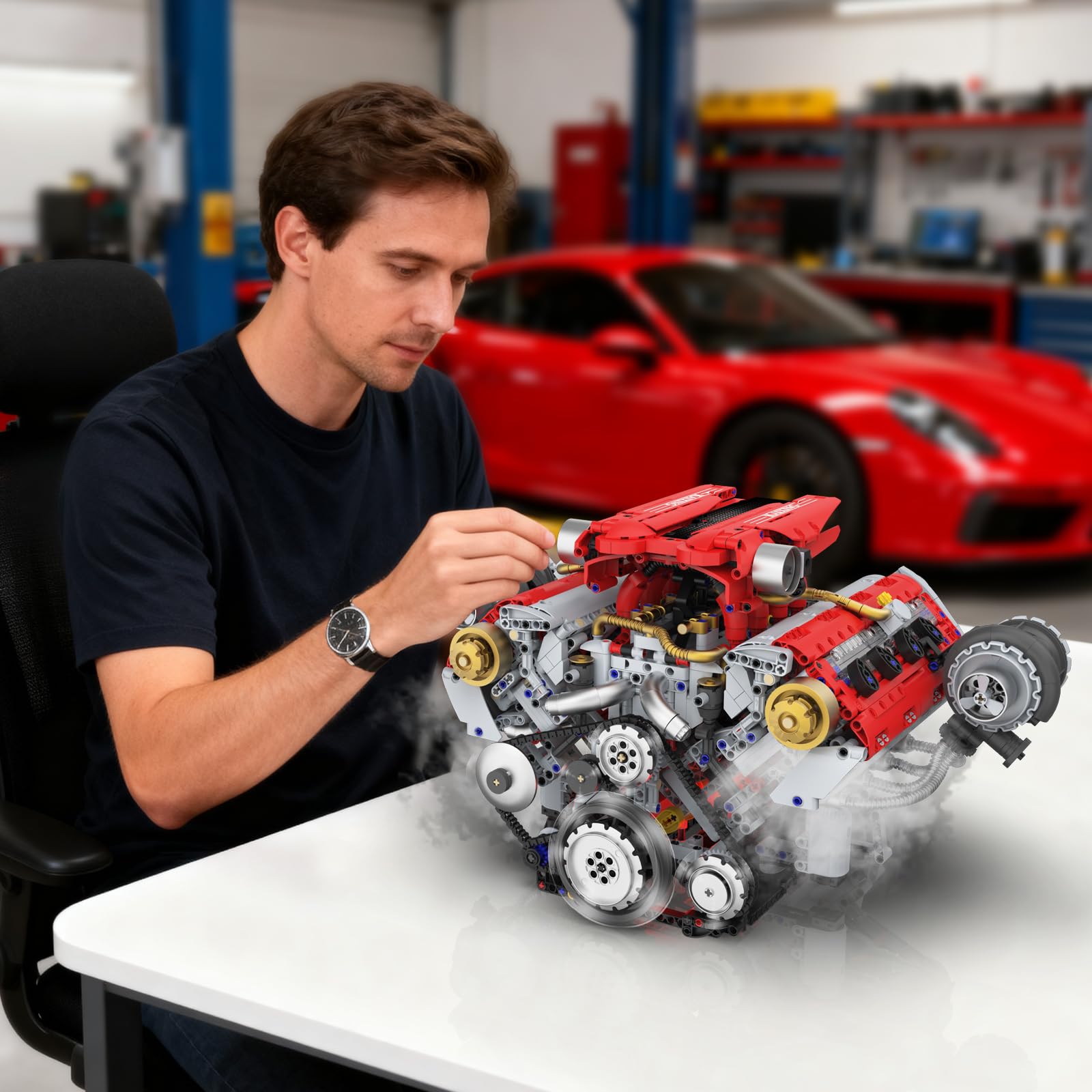 Suplanet V8 engine kit gift idea for mechanical enthusiasts and car lovers.