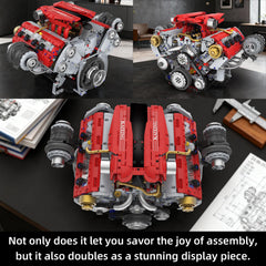 Suplanet V8 engine kit interior LED lighting highlights internal components for clarity.