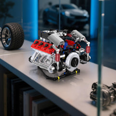 Suplanet V8 Engine Kit rechargeable power unit powers the model for hands-on use.
