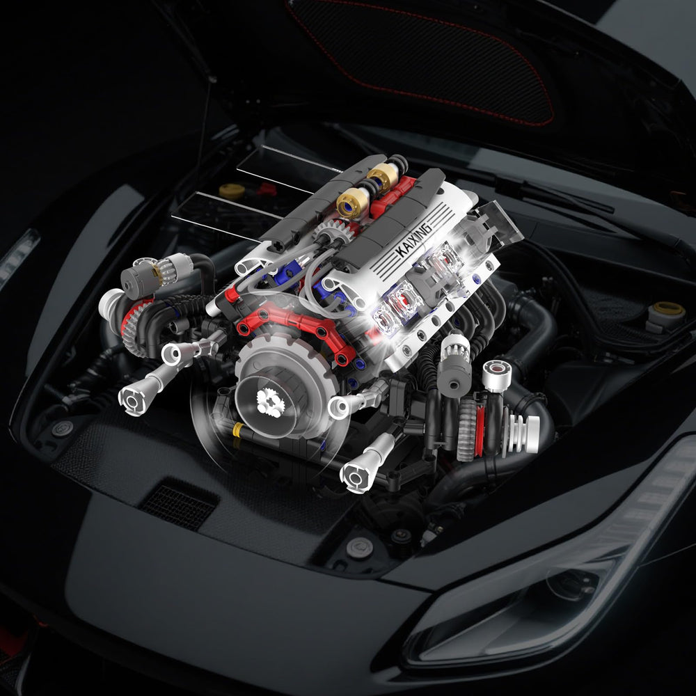 Suplanet V8 Engine Kit two-in-one model serves as desk decor.