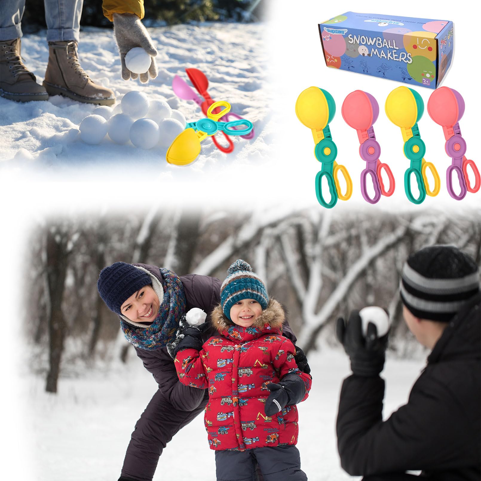 SupMLC snowball maker durable plastic construction for repeated use