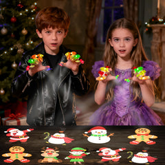 SURCVIO candy canes design finger lights celebrate with portable glow