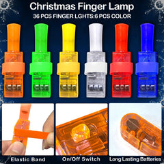 SURCVIO finger lights with reindeer pattern for bright glow during holiday activities