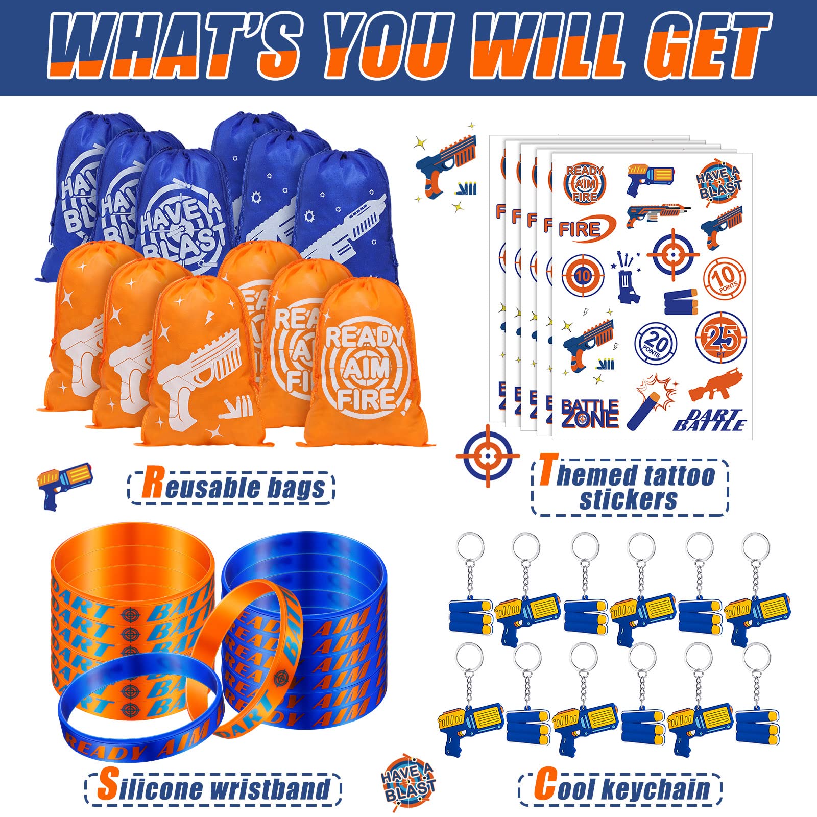 Sureio Dart Battle gift bags show durable felt for easy gifting.