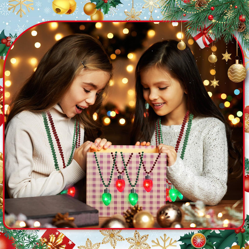 Sureio LED Christmas necklace lighting up celebrations at home or office.