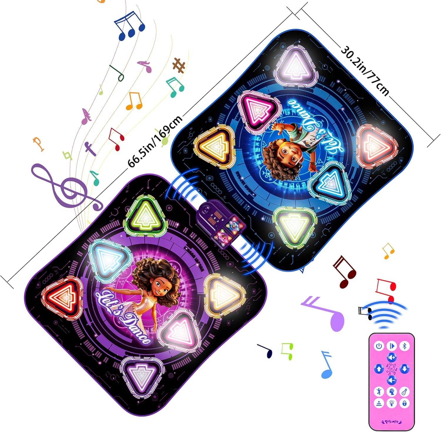 Surelect Dance Mat dual-player area highlights separate sides for safe play