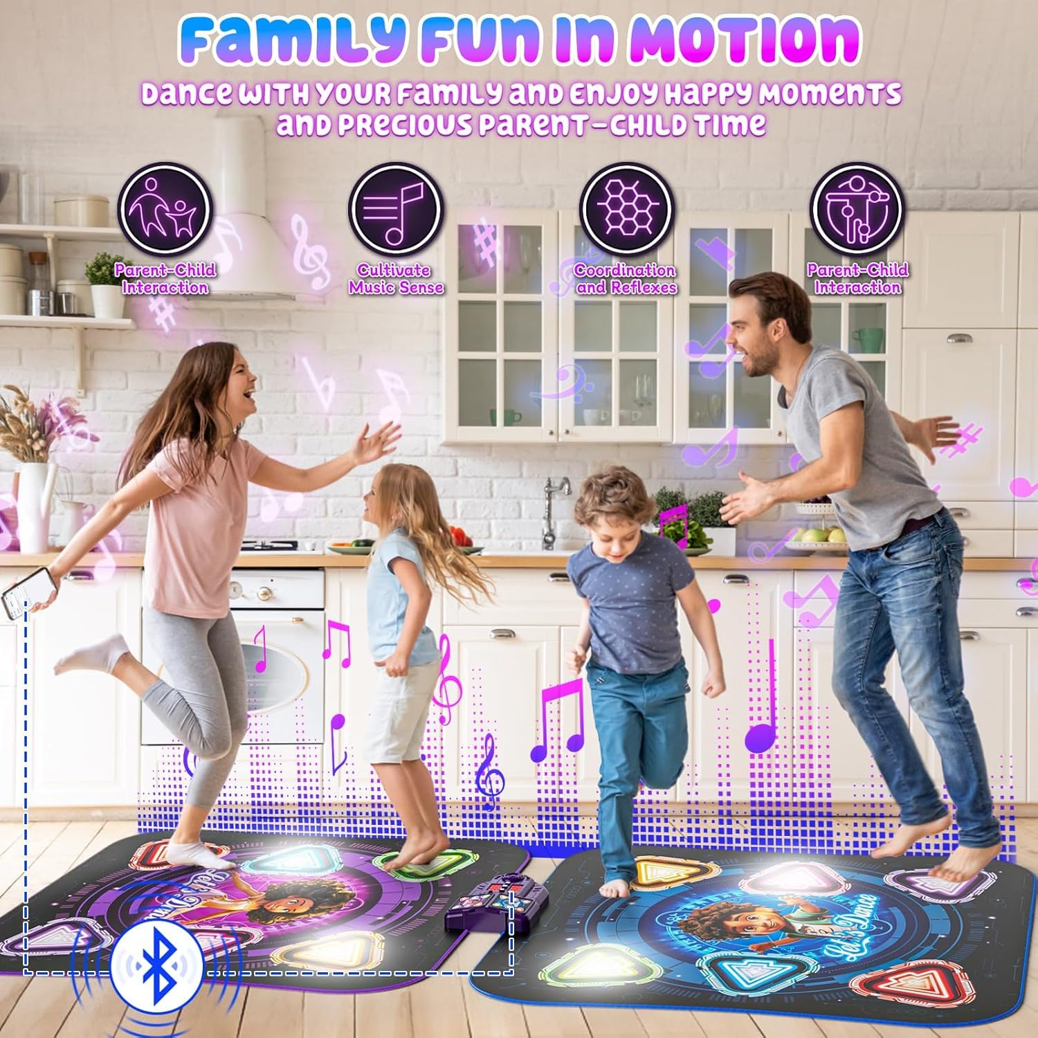 Surelect Dance Mat light show lights flash to beat for immersive play