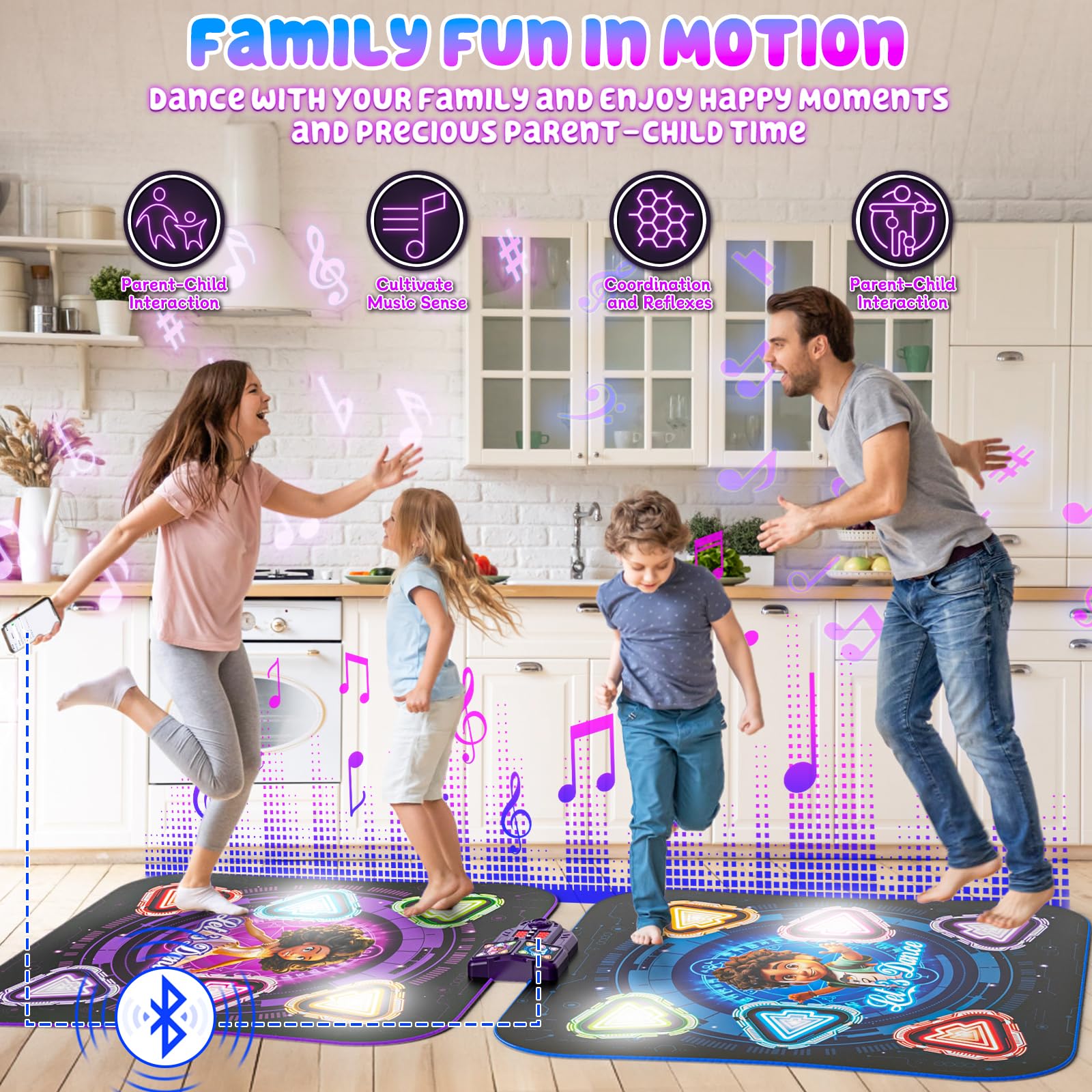 Surelect Dance Mat non-slip surface keeps kids safe during moves