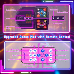 Surelect Dance Mat waterproof surface is easy to wipe clean after play