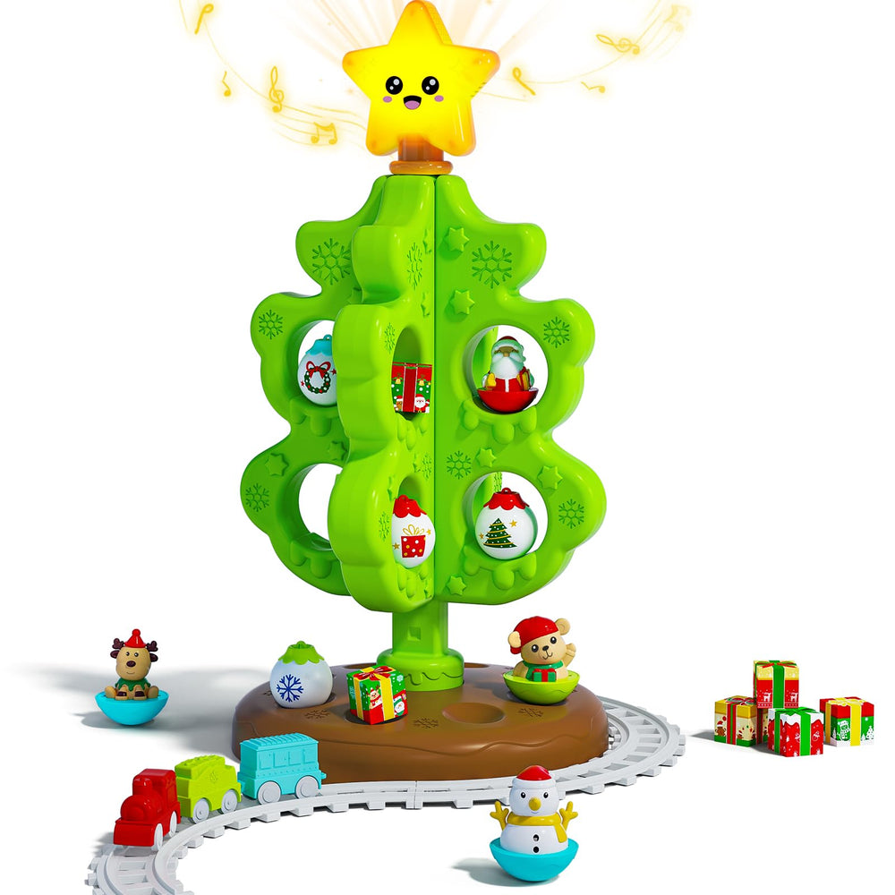 Surelect first Christmas tree glow with soft lights for toddler imagination.