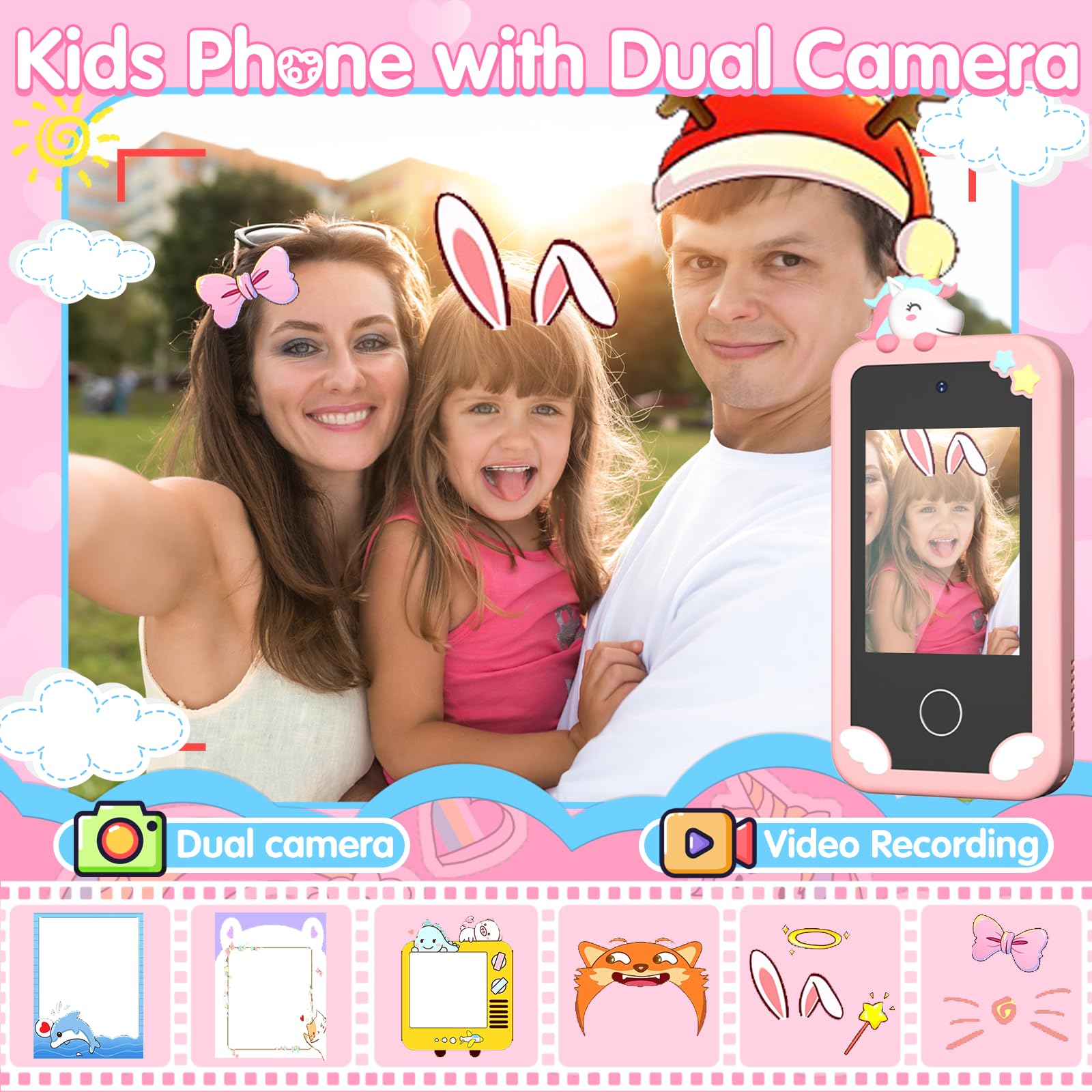 Surelect Kids Smart Phone includes 32GB SD card for music and content