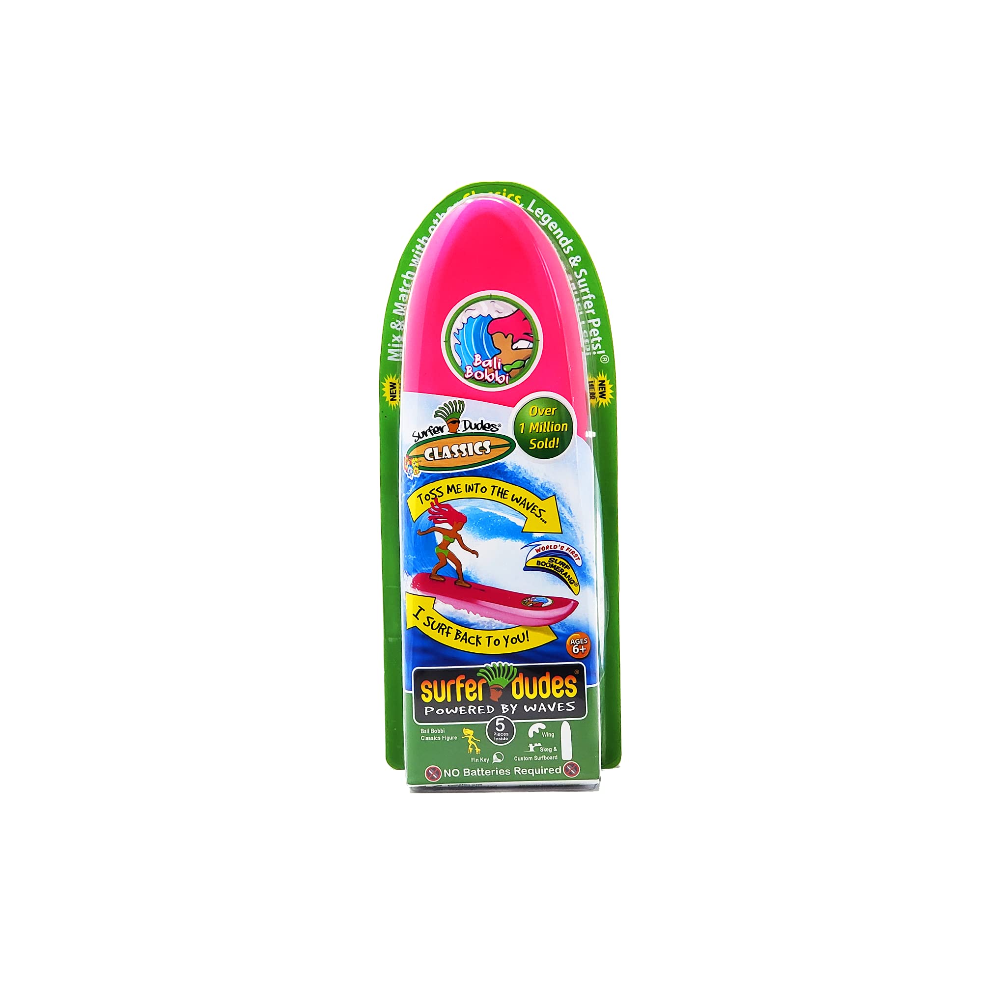 Surfer Dudes Bali Bobbi surfboard toy with self-righting action for quick returns