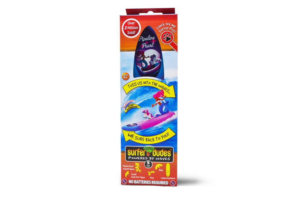 Surfer Dudes pets mini surfboard assembly kit for quick set-up fun.