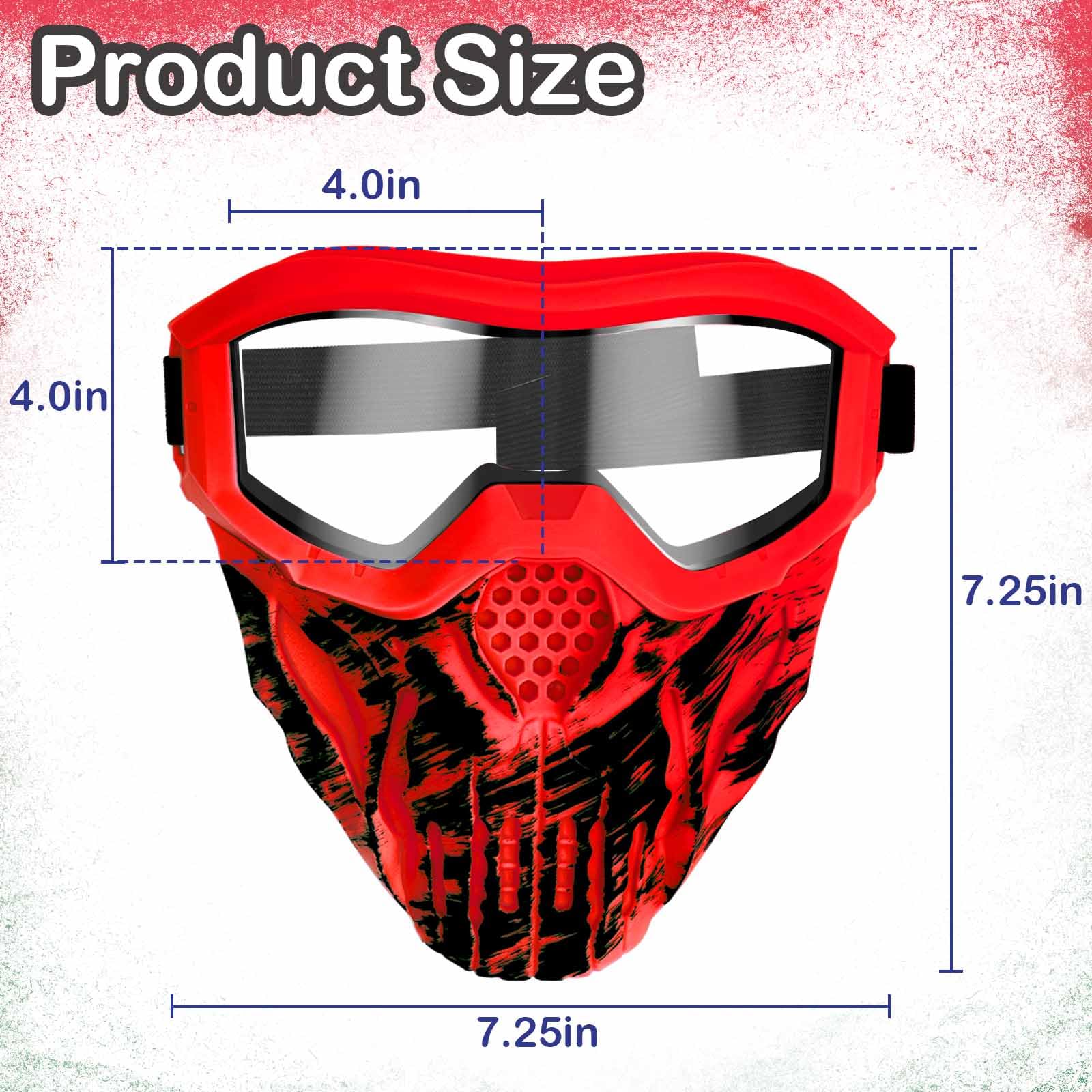 Surper tactical mask green front view for clear visibility and eye safety.