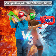 Surper tactical mask lens closeup highlights clear resin for awareness.
