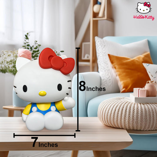 Hello Kitty piggy bank by Surreal Entertainment features the classic face design for display and collectibility.