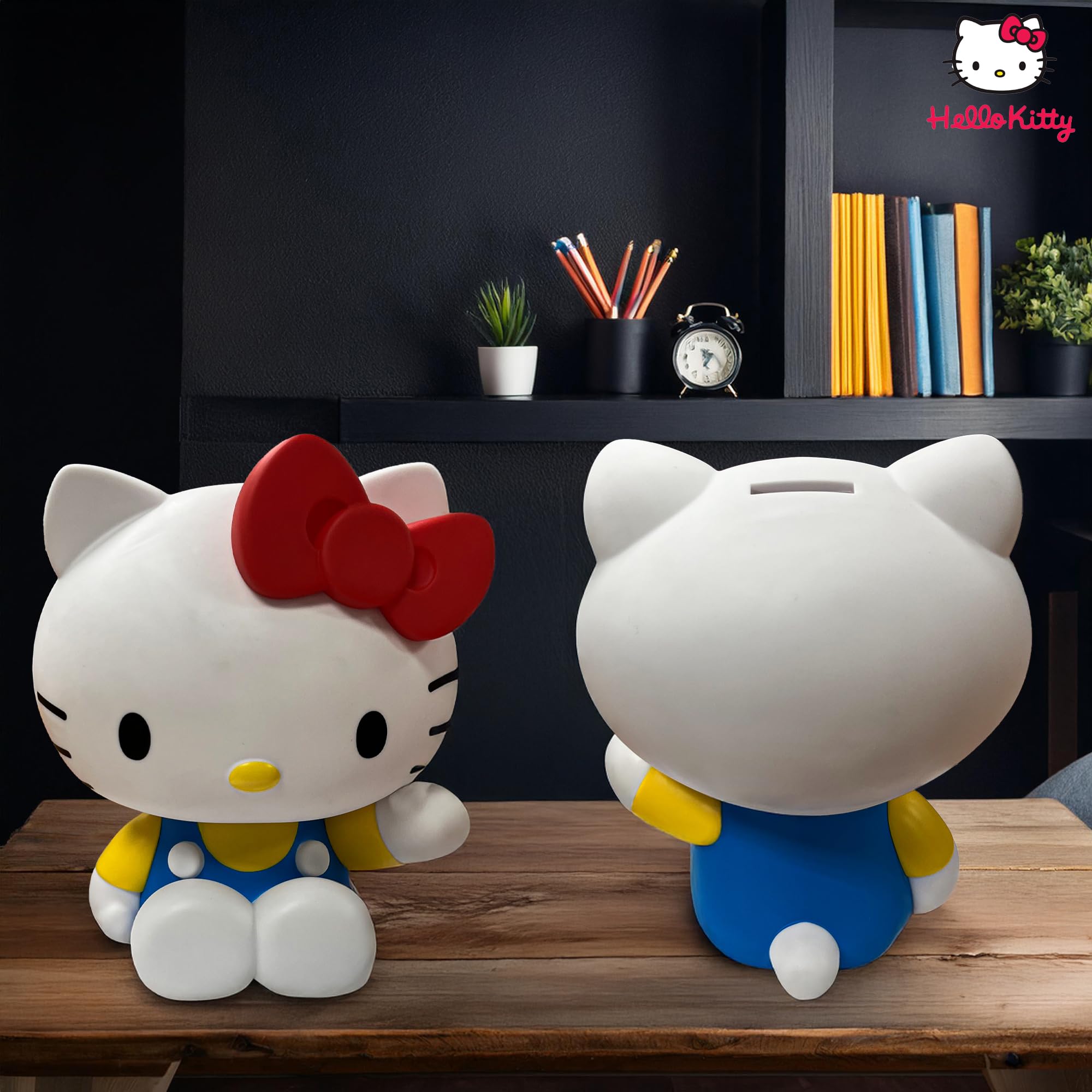 Durable PVC Hello Kitty bank by Surreal Entertainment for long-term savings use.