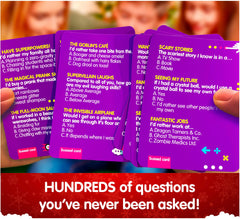 Close-up of SUSSED question cards sparking conversation