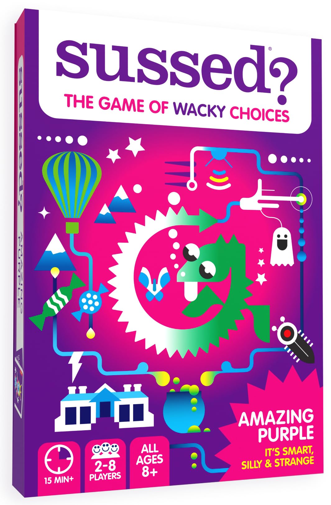 SUSSED Wacky What Would You Do card game purple pack for group play