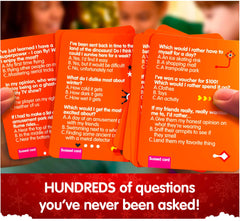SUSSED The Wacky What Would You Do card spread shows hundreds of questions for endless laughs.