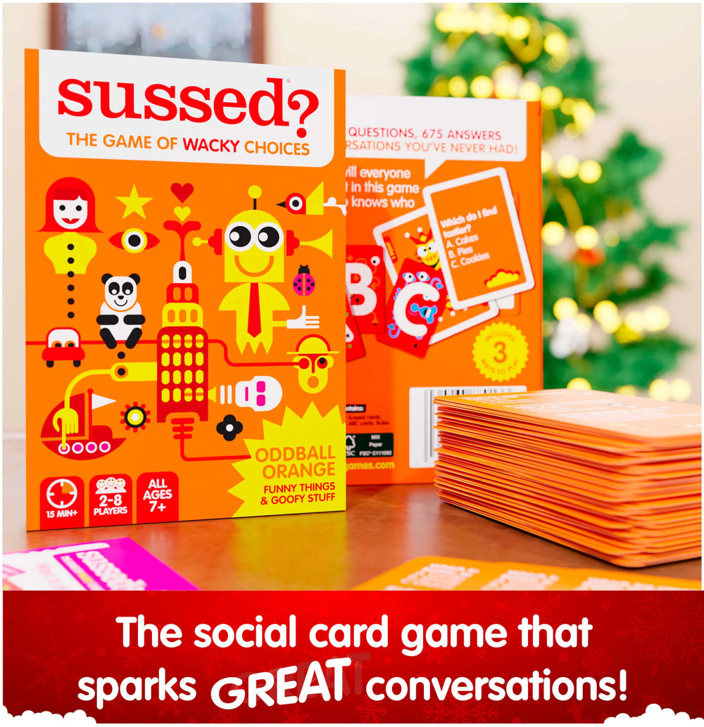 SUSSED The Wacky What Would You Do question cards close-up highlighting playful prompts.