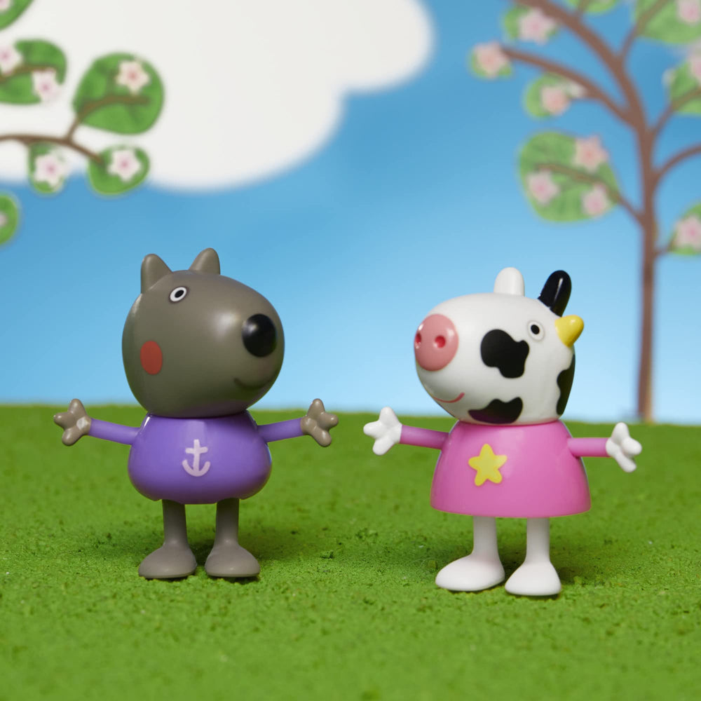 Sustainable packaging shown for Peppa Pig toy set, eco-friendly choice.