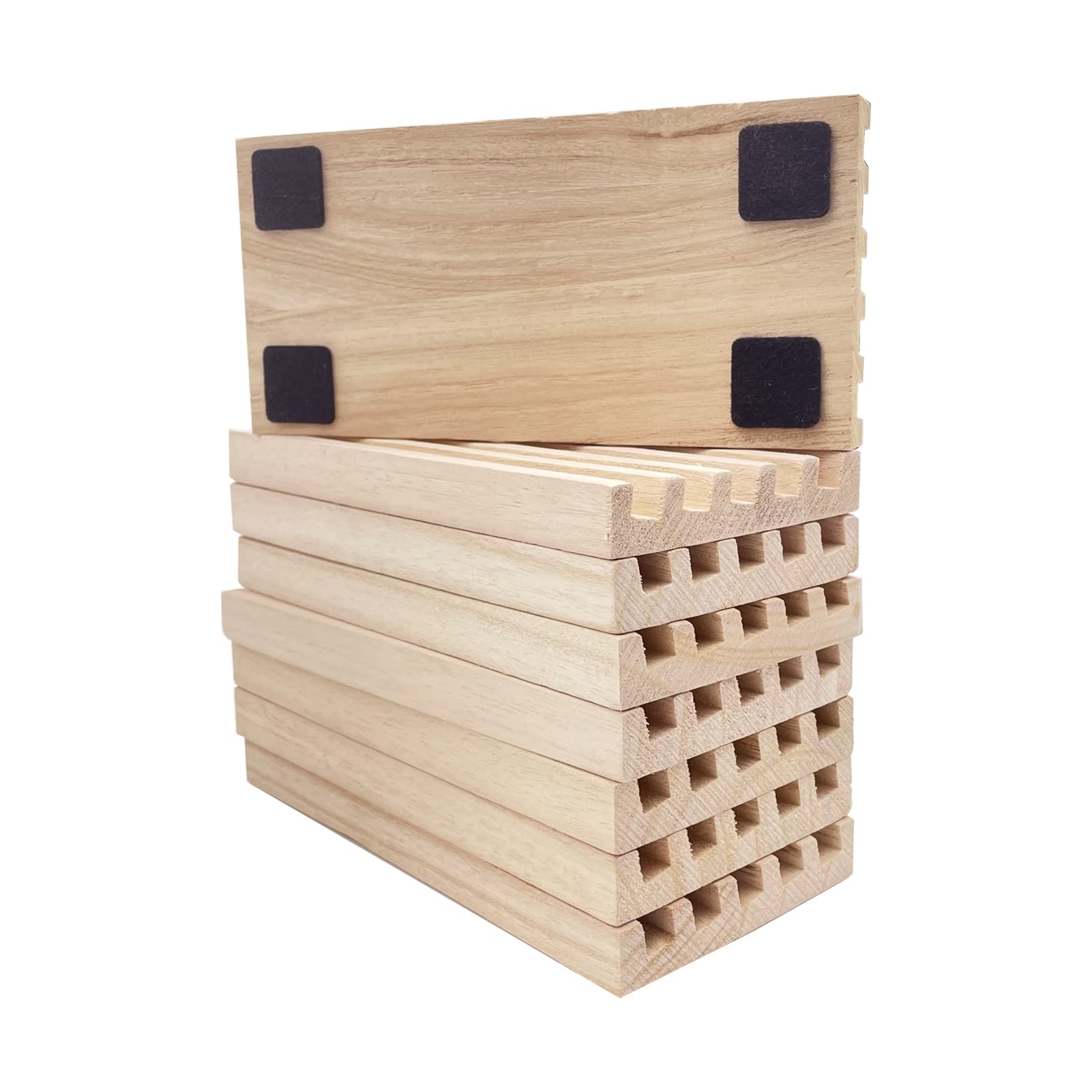 SUTIMSHE domino trays shown without tiles to illustrate setup.