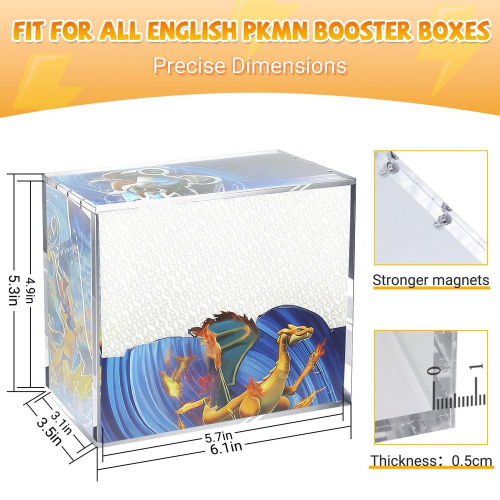 SUVQWJT PKMN booster box case with open lid for easy access and viewing
