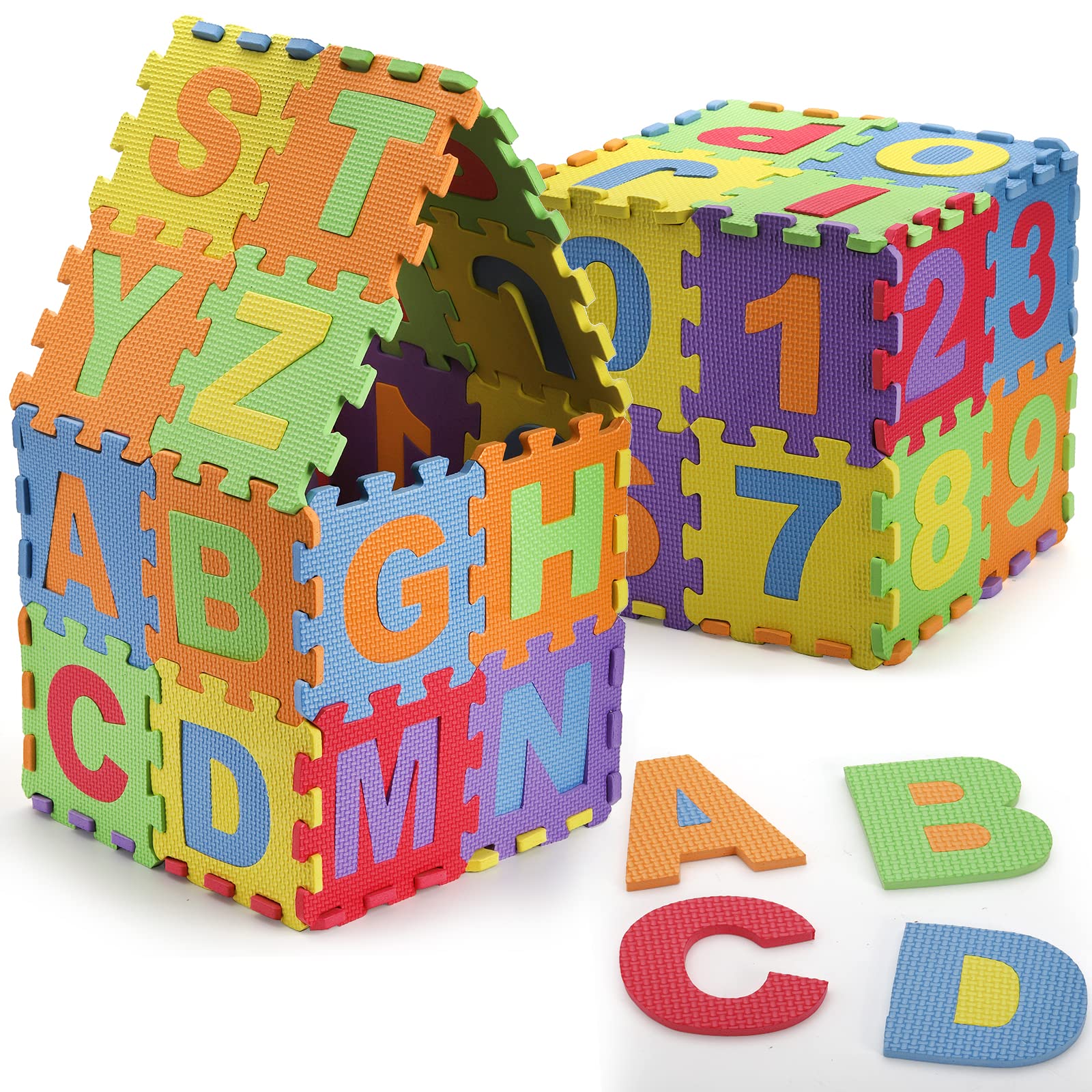 Suwimut interlocking foam puzzle tiles snap together for quick setup.