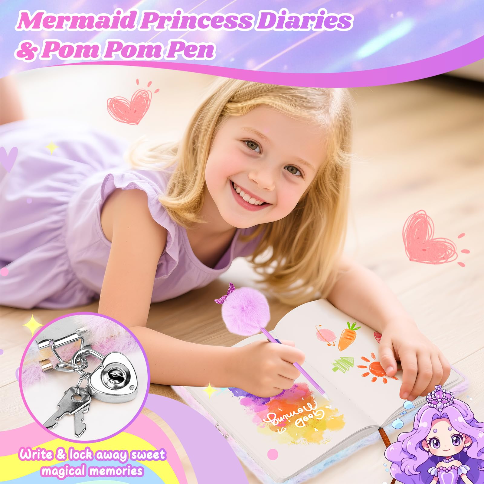 Suyaequt Mermaid diamond painting kit sparks creative decorating.