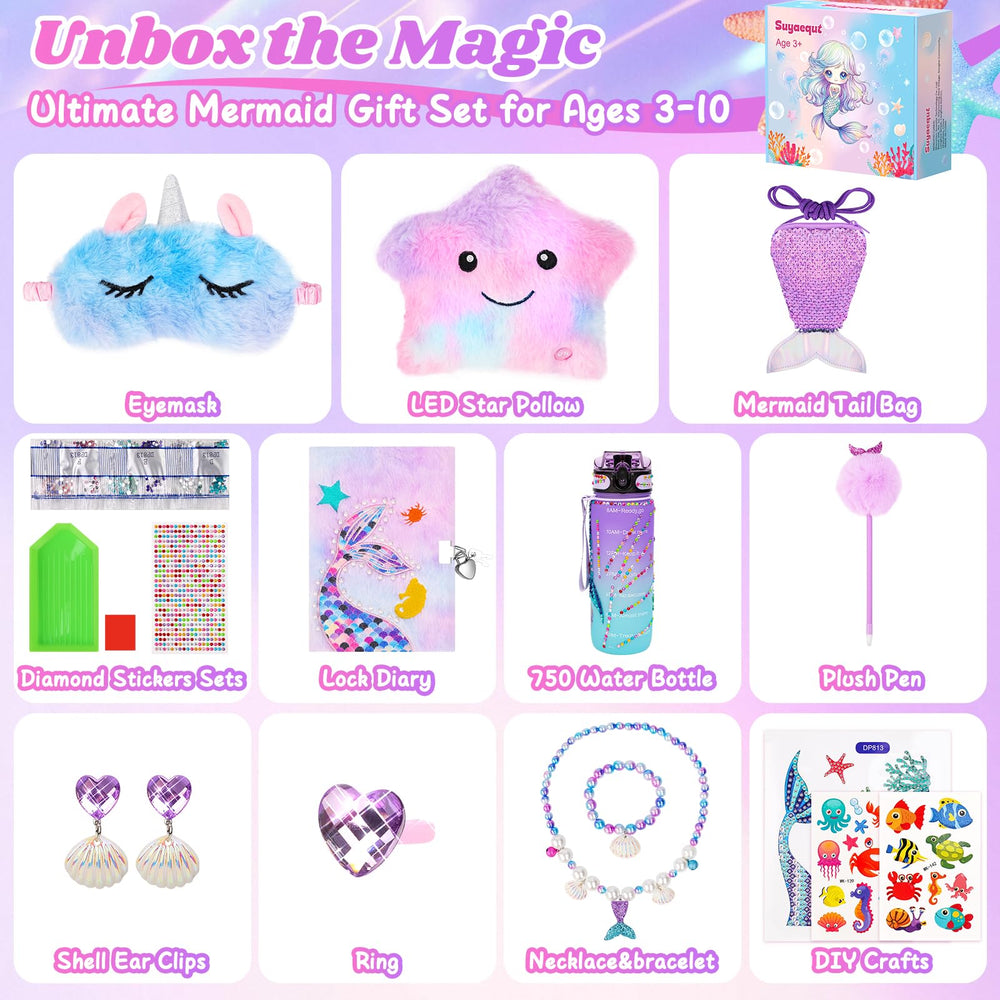 Suyaequt Mermaid dress-up accessories set fuels imaginative play.